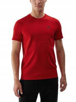 KOSZULKA 4F męska 4FWSS24TTSHM1154-61S t-shirt czerwony bawełna L - 4F