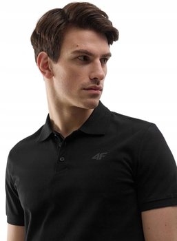 KOSZULKA 4F POLÓWKA POLO MĘSKA KOSZULKA Z KOŁNIERZYKIEM CZARNA TSM367 r. S - 4F