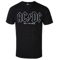 koszulka AC/DC - 50 YEARS LOGO HISTORY (BLACK)-L Inna marka