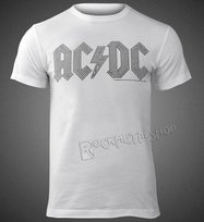 koszulka AC/DC - CLASSIC LOGO WHITE BLACK, cyrkonie-M Inna marka