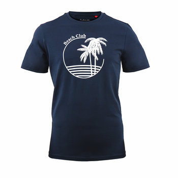 Koszulka bawełniana męska T-shirt granatowa Captain Mike® XL - Captain Mike