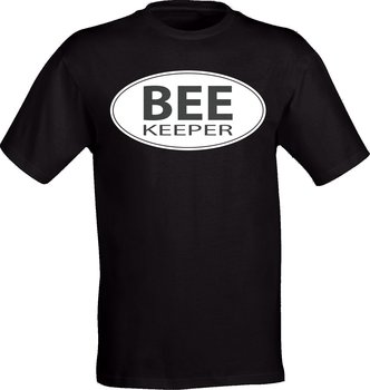 Koszulka bawełniana z nadrukiem BEE KEEPER (czarna) M - BEE&HONEY