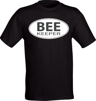 Koszulka bawełniana z nadrukiem BEE KEEPER (czarna) XXL - BEE&HONEY