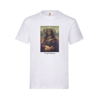 Koszulka bawełniana z nadrukiem Mona Lisa | Art of Beekeeping (biała) - wzór KA50 XXL - BEE&HONEY