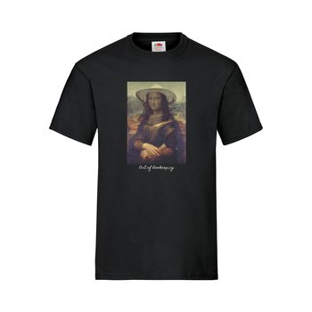Koszulka bawełniana z nadrukiem Mona Lisa | Art of Beekeeping (czarna) - wzór KA47 L - BEE&HONEY
