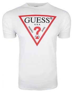 Koszulka biała LOGO T-shirt męski Guess r.XL - GUESS