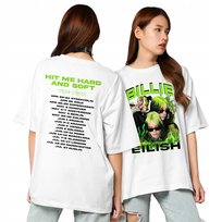 Koszulka Biała Merch HIT ME HARD AND SOFT BILLIE EILISH Koncerty Wzory M Inna marka