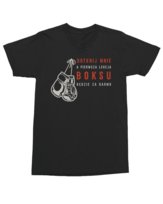 Koszulka Bokserska Dotknij mnie, a pierwsza lekcja Trening Czarna L