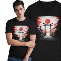 Koszulka Brama Torii Japonia Kultura Księżyc Azja Shinto Chramy Inna marka