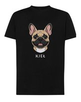 Koszulka Buldog francuski Personalizowana Pupil Pies Czarny L