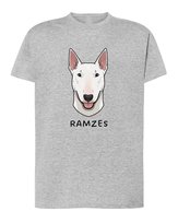 Koszulka Bull Terrier Personalizowana Pupil Pies Prezent Szara XL