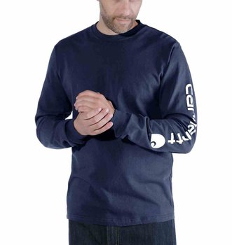 Koszulka Carhartt Logo Long Sleeve Navy M - Carhartt