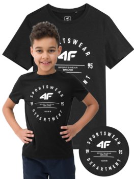 Koszulka chłopięca 4F głęboka czerń - 4F