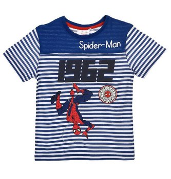 Koszulka chłopięca w granatowe paski Spider-Man Marvel - Spider-Man