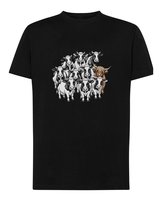 Koszulka Chyba tu nie pasuje Krowy Indywidualizm Prezent Czarny L