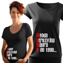 Koszulka ciążowa dla Kobiety w Ciąży Młoda atrakcyjna mądra a do tego MAMA Meeboo