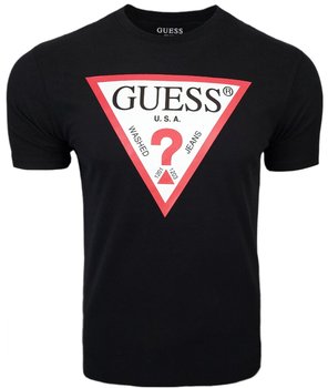 Koszulka czarna LOGO T-shirt męski Guess r.L - GUESS