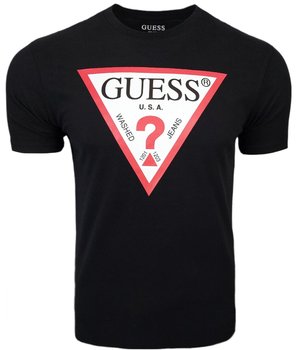 Koszulka czarna LOGO T-shirt męski Guess r.M - GUESS