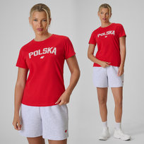 Koszulka Damska 4F Polska Czerwona T-Shirt Sportowy Kibica Bawełniany 4FRSS26TTSHF4207 S 4F