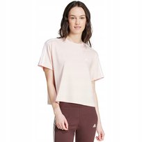 Koszulka damska adidas Essentials 3-Stripes Single Jersey Crop Top różowa I Adidas