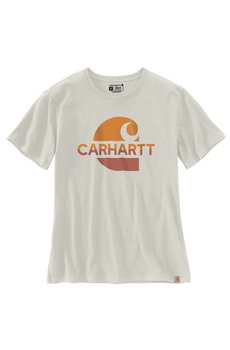 Koszulka damska bawełniana Carhartt Heavyweight Fadded C Malt - XL - Carhartt