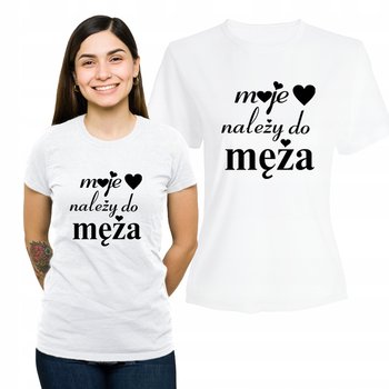 Koszulka Damska Biała z Nadrukiem  T-shirt Prezent Moje Serce XXL - Plexido