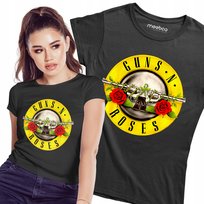 Koszulka damska dla niej Guns N' Roses rewolwery i róże na koncert tour