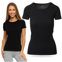 Koszulka Damska Dopasowana Podkoszulka Bawełniana na Krótki Rękaw MORAJ XL