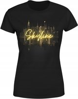 Koszulka damska Golden Metropolis Skyline złota panorama T-shirt damski