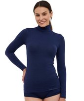 Koszulka damska golf z wełną Brubeck COMFORT MERINO