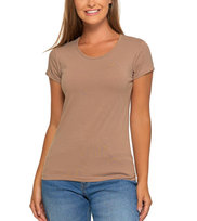 Koszulka Damska Krótki Rękaw BD900-420 - cappuccino 4XL