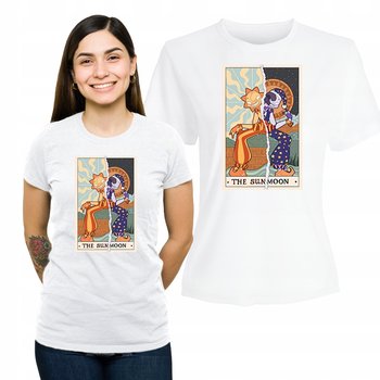 Koszulka Damska Nadruk Bawełniany T-shirt Prezent FNAF Sun And Moon L - Plexido