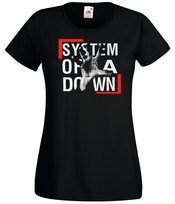 Koszulka damska nadruk SYSTEM OF A DOWN S FRUIT OF THE LOOM