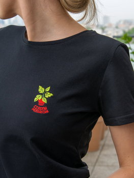 Koszulka damska, Nadwyraz.com, CZASEM PRZESADZAM, czarna, L - Nadwyraz.com