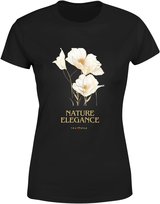 Koszulka damska Nature Elegance złote kwiaty naturalna elegancja T-shirt