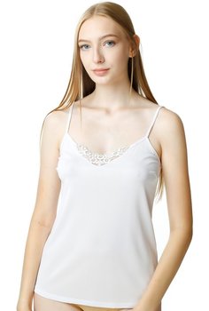 Koszulka damska Oliwia na ramiączkach : Kolor - Biały, Rozmiar - 42 - Mewa Lingerie