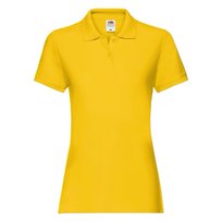 Koszulka damska Premium Polo Fruit of the Loom - Ciemnożółty S FRUIT OF THE LOOM
