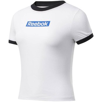 Koszulka damska Reebok Training Essentials Linear Logo Tee biało-czarna FK6680 - Reebok