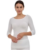Koszulka damska rękaw 3/4 z wełną Brubeck COMFORT MERINO