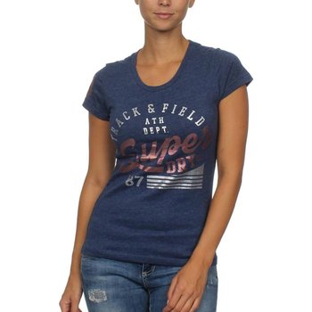 Koszulka damska Superdry Black Noire Grindle t-shirt bawełna-S - Superdry