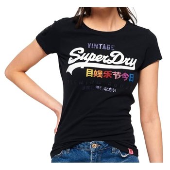 Koszulka damska Superdry Premiu Goods Rhinestone Pop t-shirt bawełna-S - Superdry