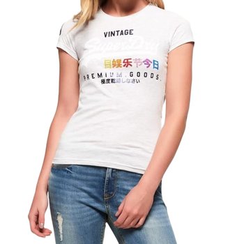 Koszulka damska Superdry Premiu Goods Rhinestone Pop t-shirt bawełna-XS - Superdry