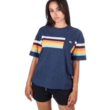 Koszulka damska SuperdryVintage Cali Stripe  Boxy luźny t-shirt-L - Superdry