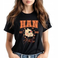 Koszulka Damska T-shirt Czarna HAN STRAY KIDS Muzyka Kpop Idole Rozmiar M Inna marka