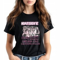 Koszulka Damska T-shirt Czarny KATSEYE ALBUM Muzyka K-pop Prezent - XS Wz Inna marka