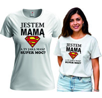 Koszulka Damska T-Shirt Prezent Dla Mamy T-Shirt Damski Super Mama