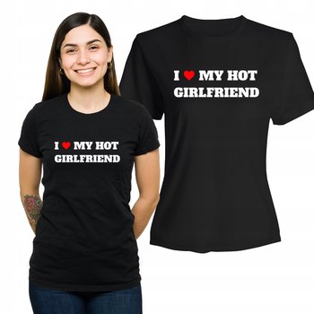 Koszulka Damska  T-shirt Prezent Nadruk I Love My Girlfriend XL - Plexido