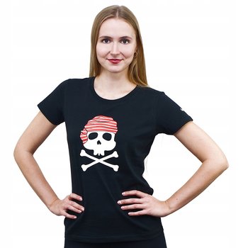 Koszulka damska T-shirt z nadrukiem CZASZKA PIRAT Captain Mike® rozmiar L - Captain Mike