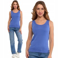 Koszulka Damska Tank-Top Bawełniana Na Ramiączkach Klasyczna Moraj 3Xl Blue