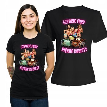Koszulka Damska z Nadrukiem  T-shirt na Prezent Szybkie Fury XL - Plexido